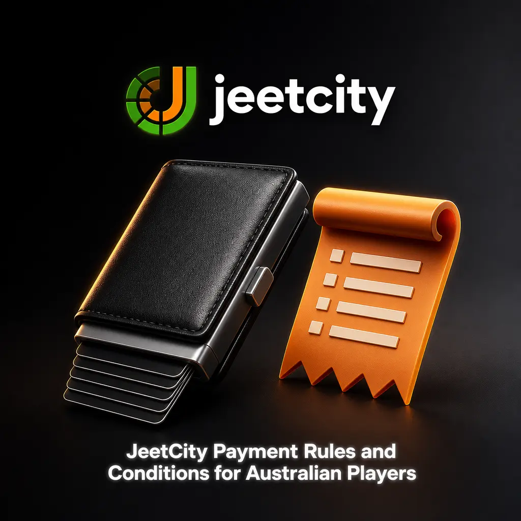 JeetCity payment rules for Australian players covering KYC verification, withdrawal limits AUD 20–10,000 and bonus wagering conditions