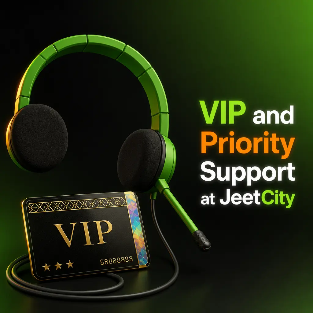 JeetCity VIP priority support service offering dedicated account managers, faster response times, and personalised assistance for qualified members